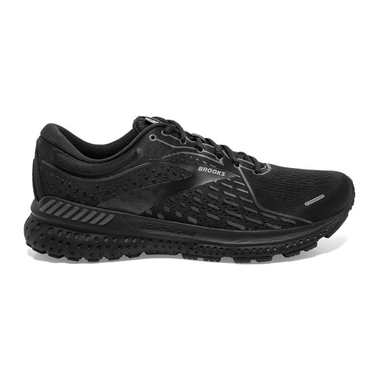 Brooks Adrenaline Gts 21 - Mens Road Running Shoes - Black/White/Charcoal/Ebony (45286RIDJ)